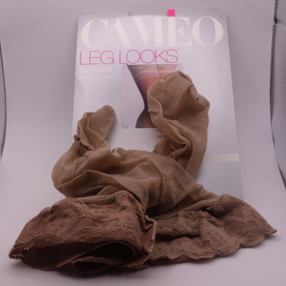 Cameo Leg Looks fashion sandalfoot Linen 100% Nylon Average Panty Hose - Picture 1 of 16